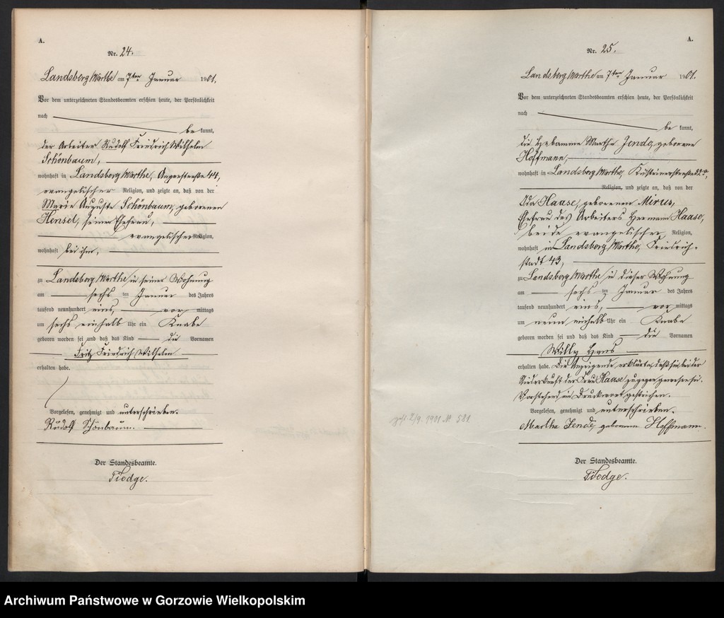 Obraz 15 z jednostki "Geburts Register"