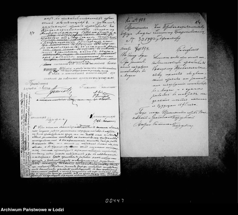 Obraz 14 z jednostki "Ob uveličnji kredita na remont mostovych v gorode Lodzi v 1895 g."