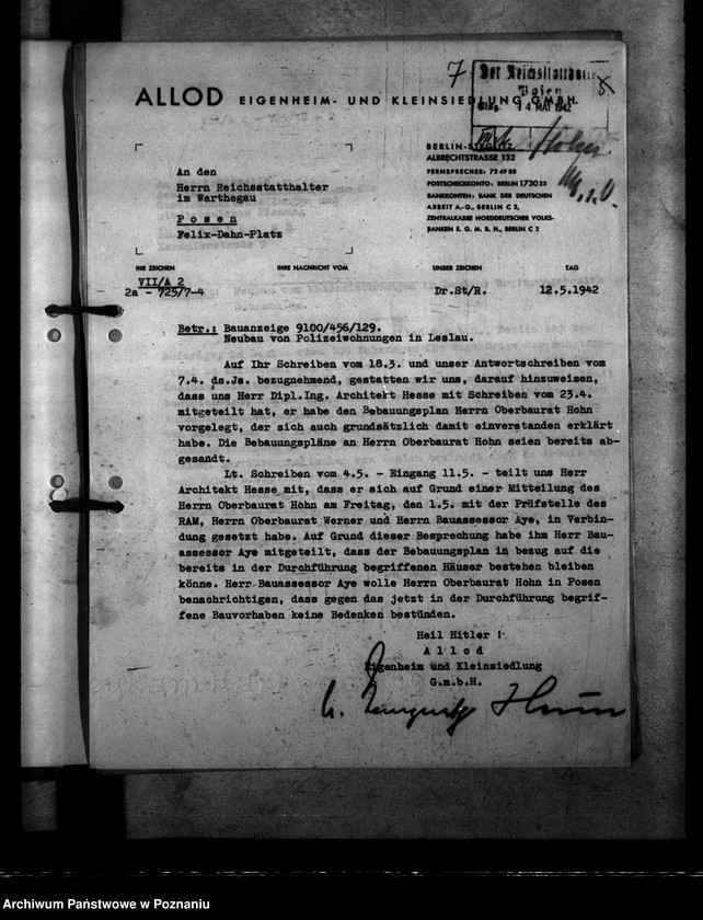 Obraz 11 z jednostki "Finanzierungshilfe. Antrag der Stadt Leslau (Włocławek)"