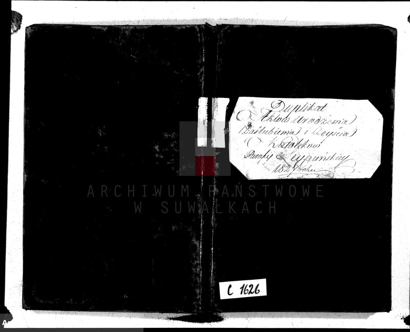 Obraz 2 z jednostki "Duplikat Aktów Urodzenia Zaślubienia i Zeyscia Katolików Parafij Leypuńskiej 1827 roku"
