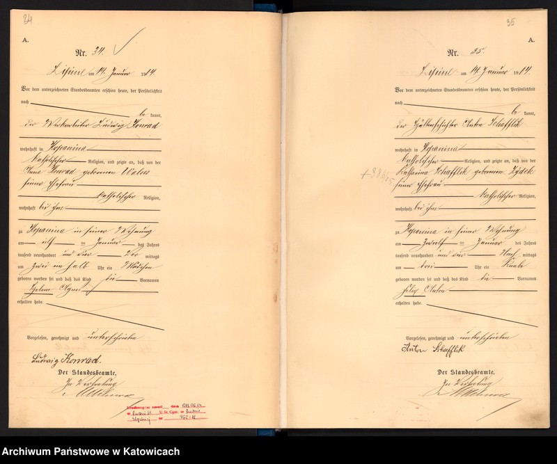 image.from.unit.number "Księga urodzeń T.1 nr 1-595"