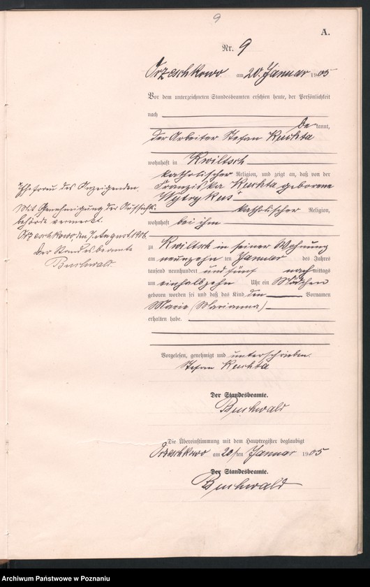 Obraz 12 z jednostki "Geburts-Neben-Register"