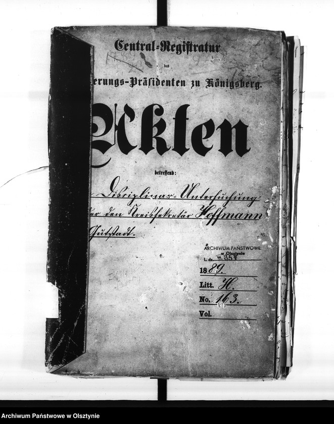 image.from.unit.number "Disciplinar-Untersuchung wieder den Kreissekretär Hoffmann [Hermann] in Guttstadt"