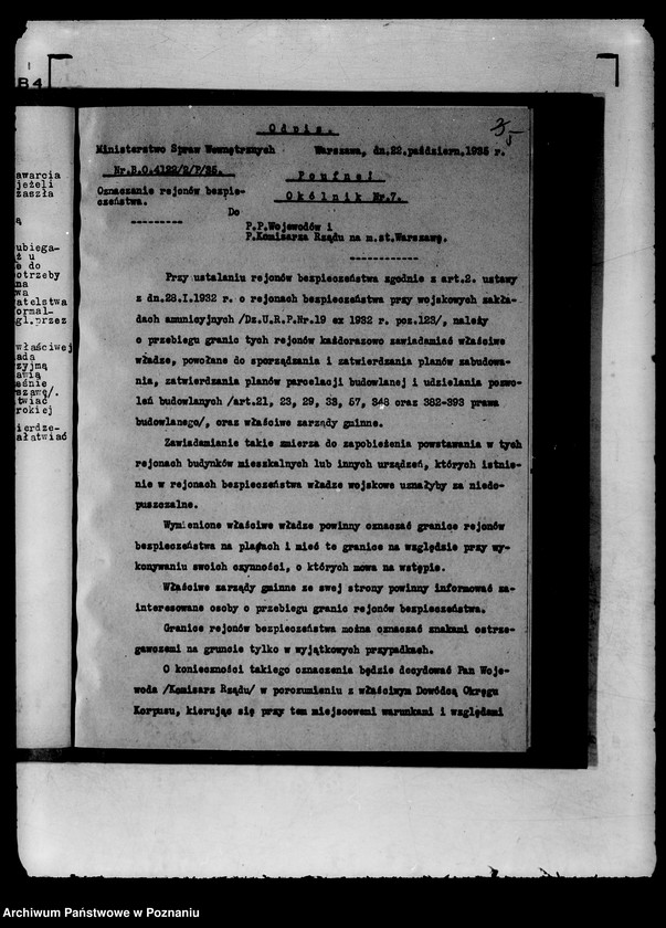 Obraz 9 z jednostki "Zbiór ogólników i zarządzeń Ministerstwa Spraw Wewnętrznych"