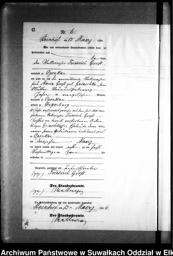 image.from.unit.number "Sterbe-Neben-Register des Preussischen Standes-Amtes Gr. Strengeln Kreis Angerburg"