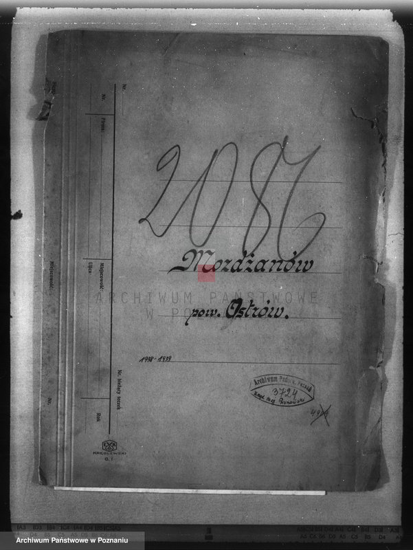image.from.unit.number "/Majętność leśna/ Możdzanów powiat ostrowski"