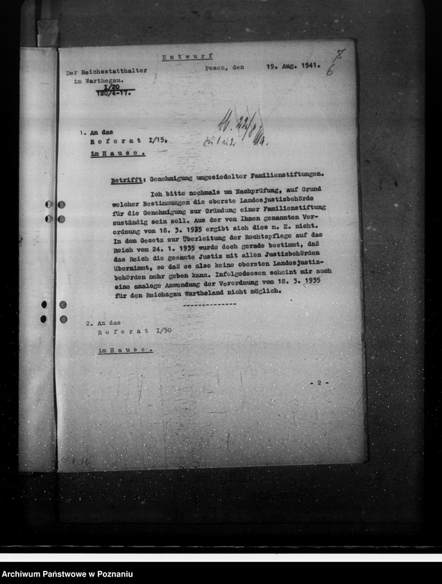 Obraz 10 z jednostki "Wiedererrichtung von ehemaligen baltischen Familienstiftungen"