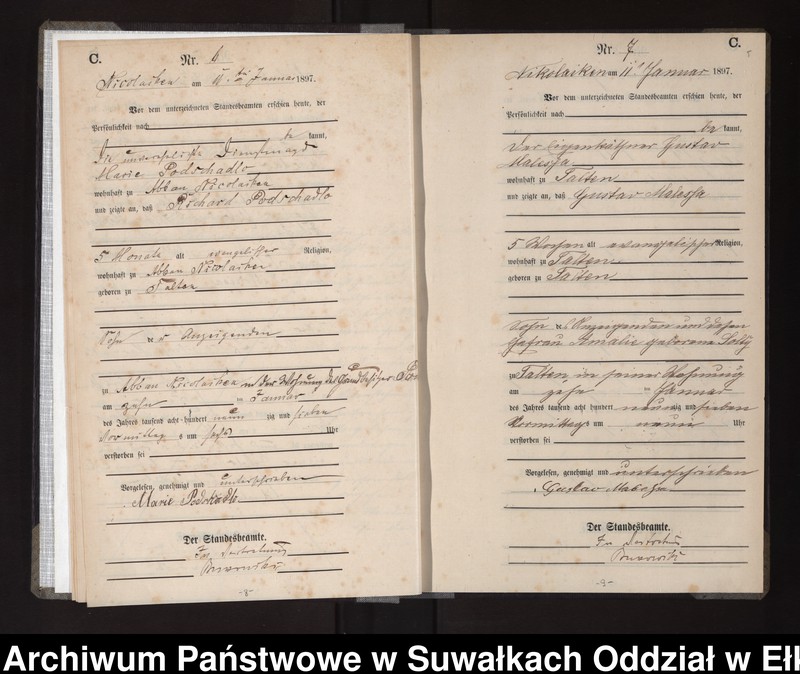 image.from.unit.number "Sterbe-Haupt-Register des Königlichen Preussischen Standes-Amtes Nikolaiken Kreis Sensburg"