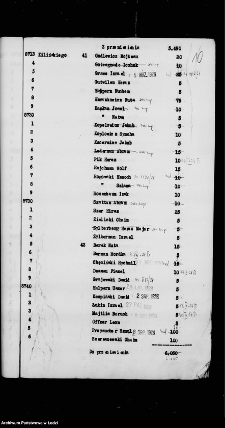 Obraz 13 z jednostki "Rejestr poborczy"