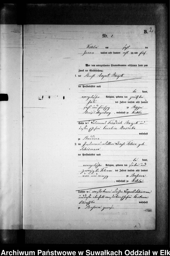 image.from.unit.number "Heiraths-Neben-Register des Preussischen Standes-Amtes Kehlen Kreis Angerburg"