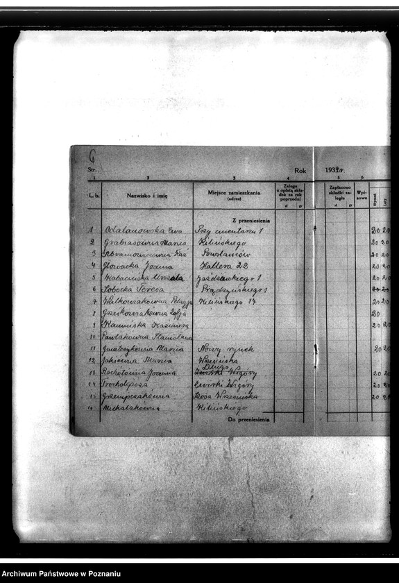 Obraz 10 z jednostki "Księga składek za rok 1938-1939 nr 9"