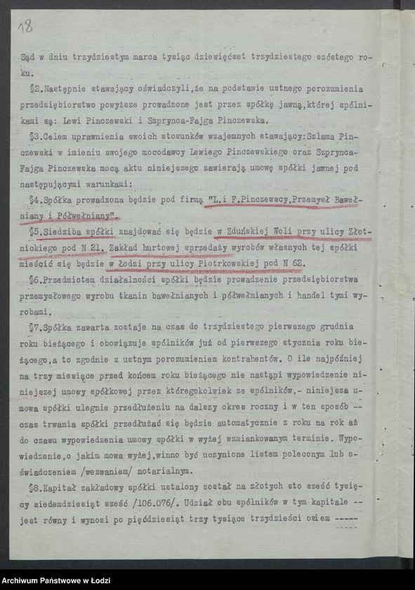 Obraz 20 z jednostki "Lewi Pińczewski – przemysł wełniany i półwełniany sprzedaż w Łodzi"