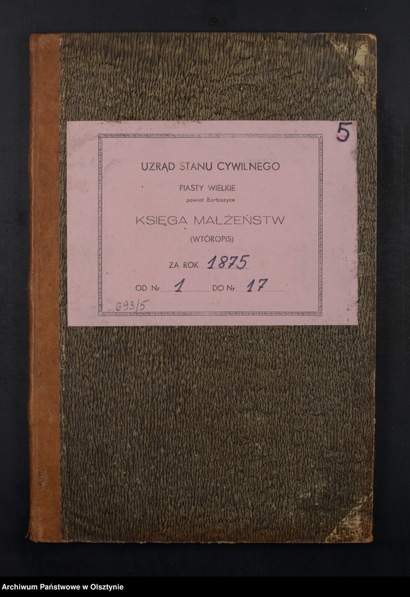 image.from.unit.number "Heiraths-Neben-Register Nr 1 - 17"