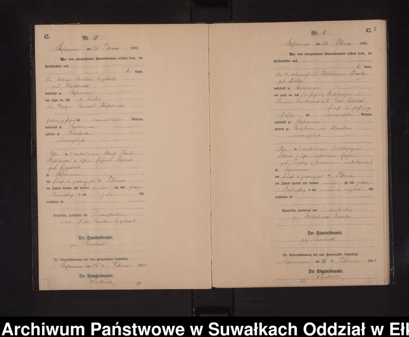 image.from.unit.number "Sterbe-Neben-Register des Preussischen Standes-Amtes Stasswinnen Kreis Loetzen"