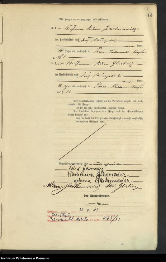 Obraz 15 z jednostki "Księga miejscowa małżeństw tom II [Rejestr główny małżeństw]"