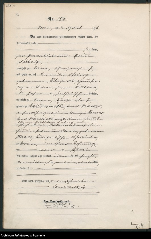 Obraz 17 z jednostki "Księga zgonów t. II"