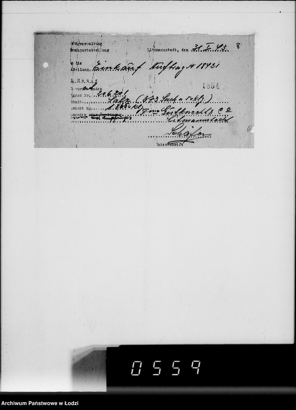 Obraz 12 z jednostki "Lebensmitteleinkauf. Aufträge, [Lieferscheinen und Rechnungen] 18421-18480"