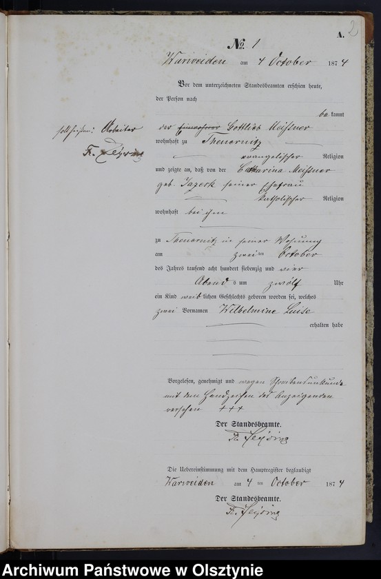 Obraz z jednostki "Geburts-Neben-Register Nr 1 - 17"