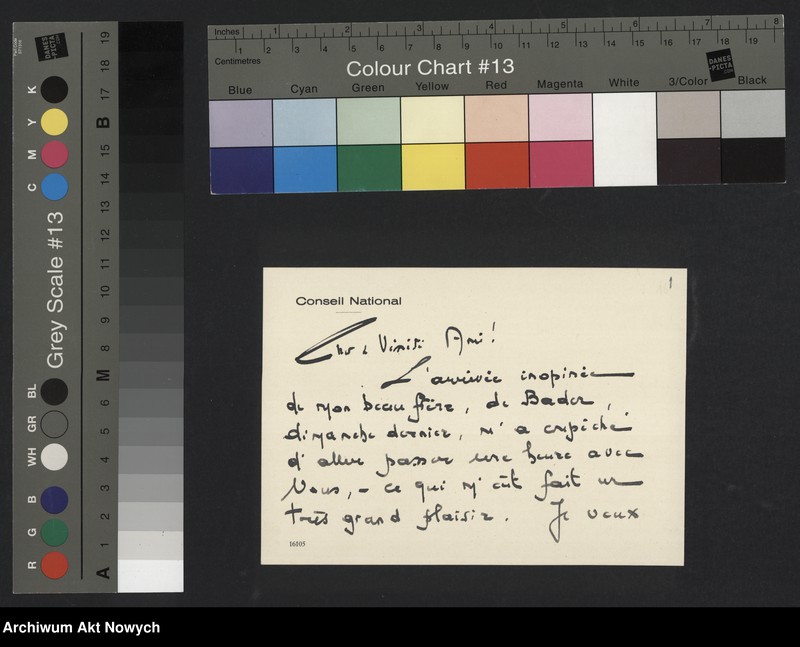 image.from.unit.number "Valloton Henri (dr praw, dyplomata szwajcarski); Załączniki: "Grime de Clarens. Plaidoirie de Mme Henry Valloton", Lausanne 1939, s.32 (druk); L.21 (odpowiedź - maszynopis)"