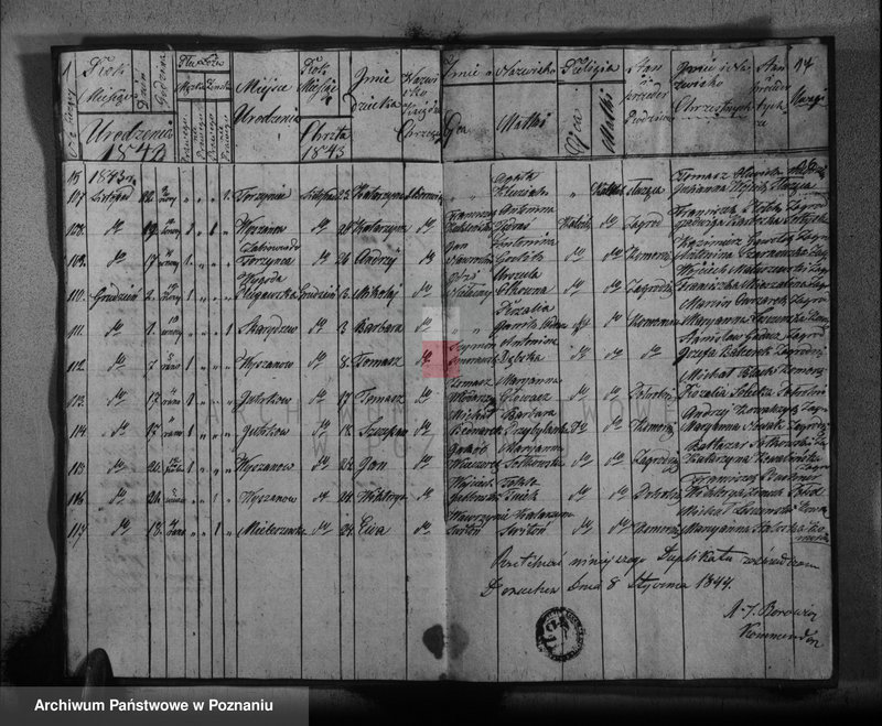 Obraz 11 z jednostki "Księga urodzonych"