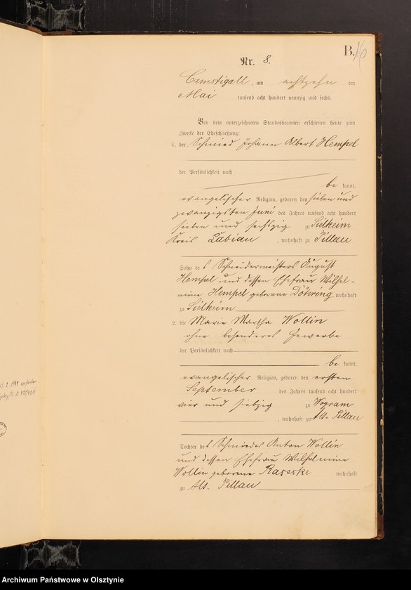 image.from.unit.number "Heiraths-Haupt-Register Nr 1 - 29"