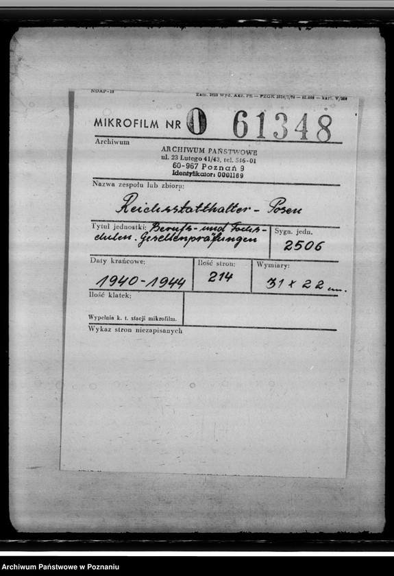 Obraz 2 z jednostki "Berufs- und Fachschulen. Gesellenprüfungen"