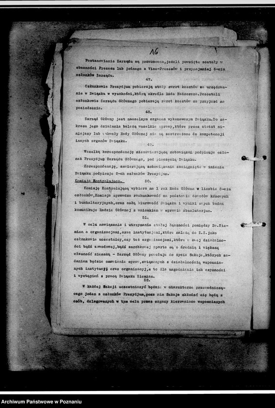 Obraz 20 z jednostki "Projekt statutu. Biuletyn Wielkopolskiego Związku Ziemian nr 5. Spisy członków Wielkopolskiego Związku Ziemian z dołączeniem podziału na koła, składu Zarządu i Statutu Związku z 1933 i 1938 roku"