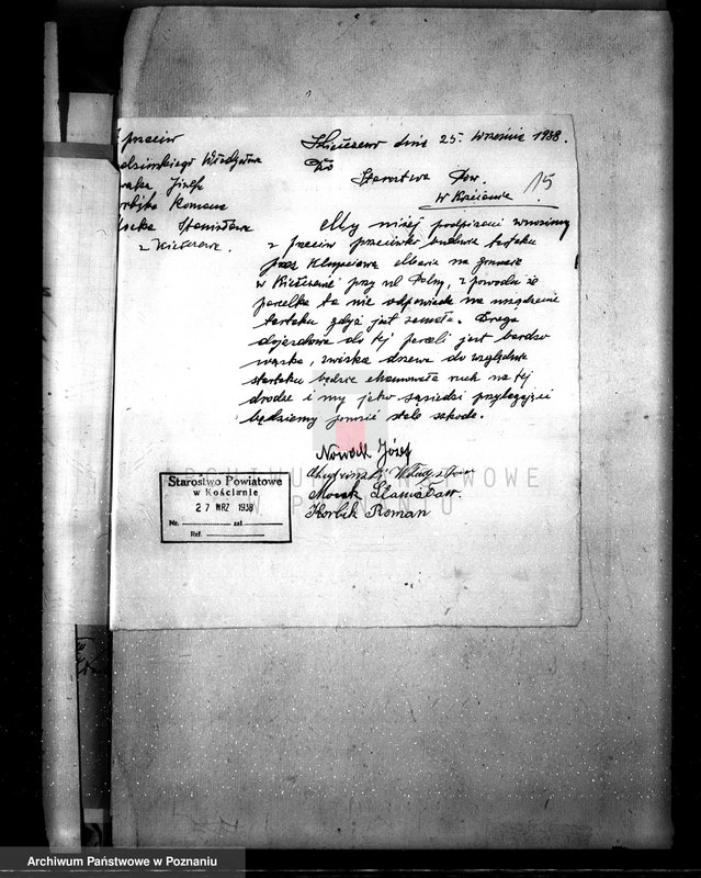 Obraz 19 z jednostki "/Zatwierdzenie projektu budowy tartaku M. i K. Klupieciów w Kiełczewie pow. Kościan/"