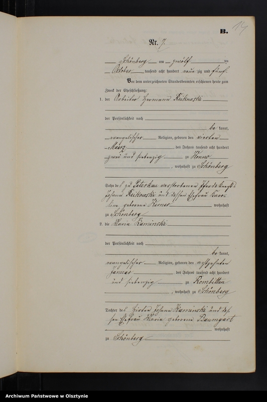 image.from.unit.number "Heiraths-Neben-Register Nr 1 - 19"