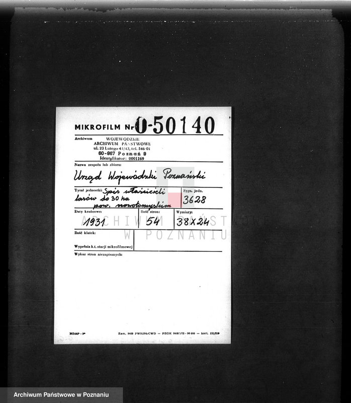 Obraz 2 z jednostki "Spis właścicieli lasów do 30 ha powiat nowotomyski"