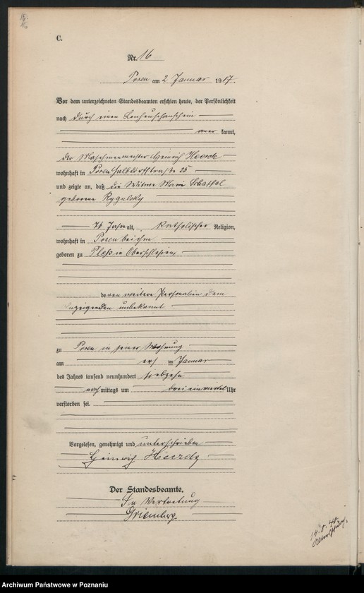 Obraz 18 z jednostki "Księga miejscowa zgonów tom I [Rejestr główny zgonów]"