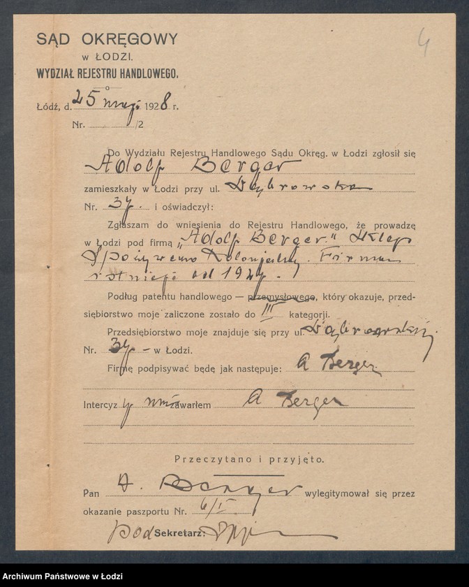 image.from.unit.number "Adolf Berger – sklep kolonialno-spożywczy"