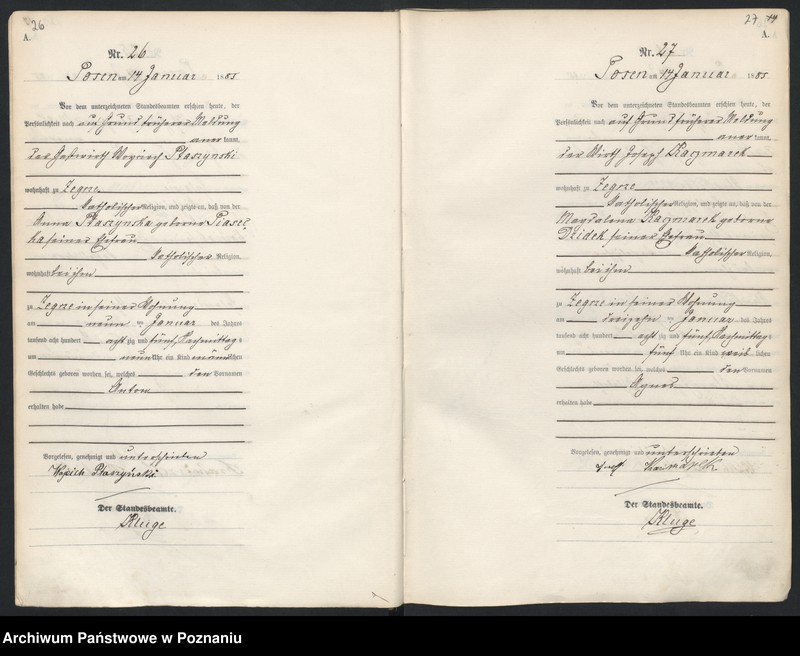 Obraz 17 z jednostki "Księga urodzeń t. I"