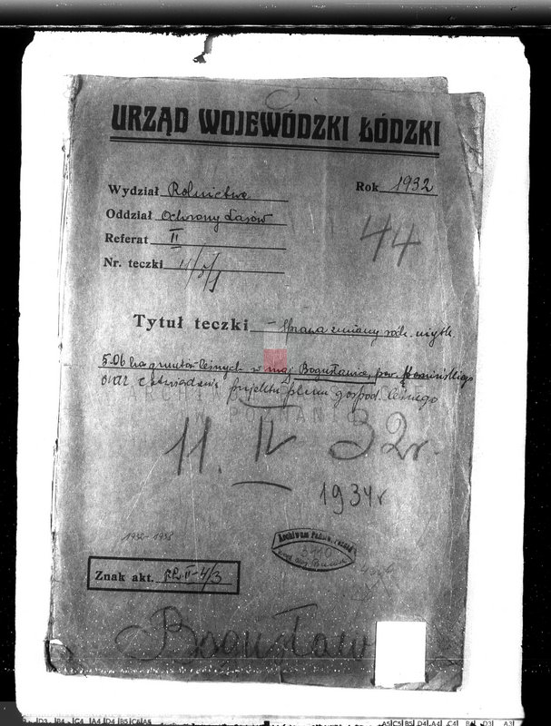 Obraz 4 z jednostki "Sprawa zmiany rodzaju użytków 5,06 ha gruntów leśnych w majątku Bogusławice /powiat koniński/ oraz zatwierdzenie projektu planu gospodarstwa leśnego"