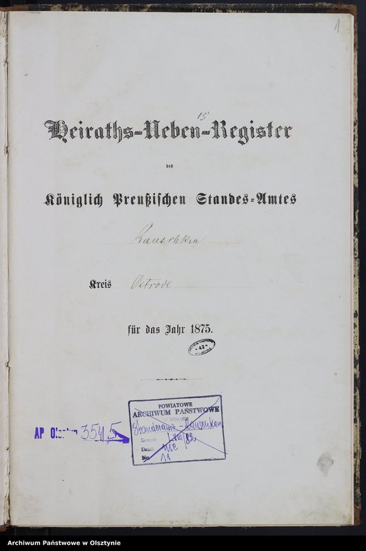 image.from.unit.number "Heiraths-Neben-Register Nr 1 - 19"