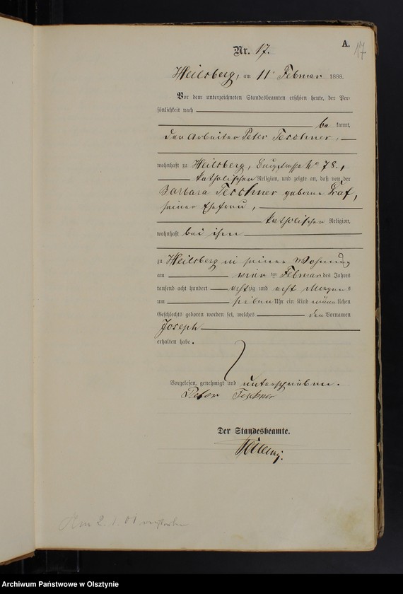 image.from.unit.number "Geburts-Haupt-Register Nr 1 - 175"