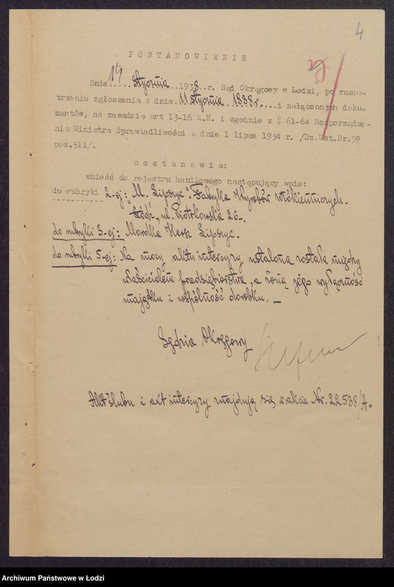 Obraz 6 z jednostki "Mordka Hersz Lipszyc- fabryka wyrobów włókienniczych"