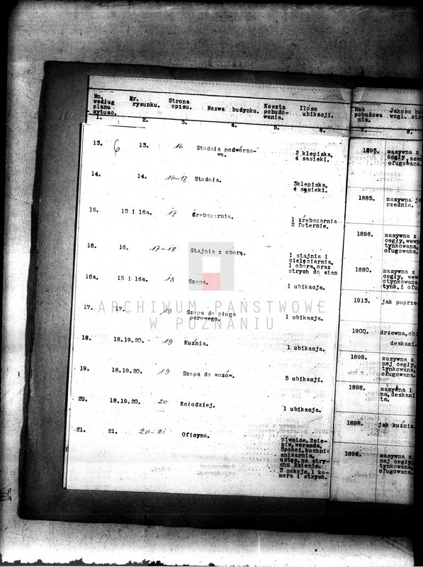 Obraz 10 z jednostki "Księga inwentaryzacyjna zabudowań na majątku państwowym Kopanina powiat wągrowiecki /opisy budynków/"