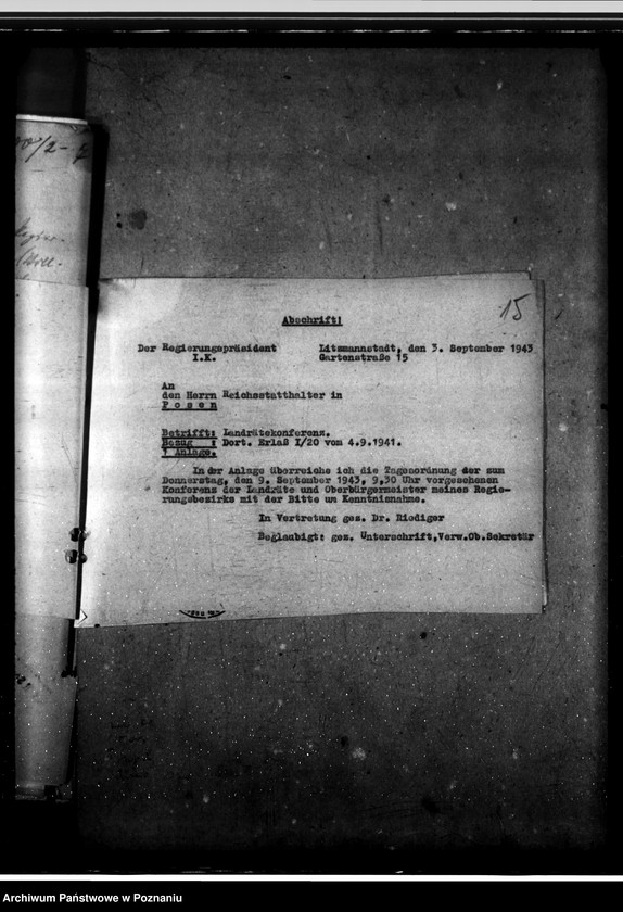 Obraz 19 z jednostki "Konferencje z landratami - korespondencja, porządki obrad"