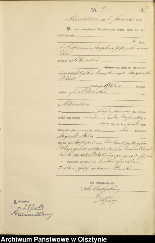 image.from.unit.number "Geburts-Haupt-Register Tom I,Nr 1 - 315"