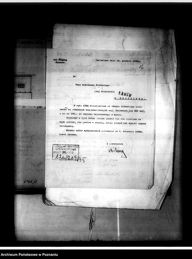 Obraz 19 z jednostki "Majątek Dziembowo powiat chodzieski dzierżawa upolowania"