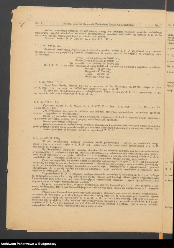 image.from.unit.number "Rozkazy [Nr 6, 7, 8] Komendy Głównej Zachodniej Straży Obywatelskiej na Województwo Poznańskie i Pomorskie. Rozkazy tajne [Nr 1, 2] Komendy Głównej Zachodniej Straży Obywatelskiej na Województwo Poznańskie i Pomorskie"