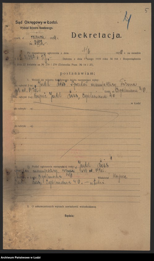 Obraz 7 z jednostki "Judel Liss - sprzedaż manufaktury"