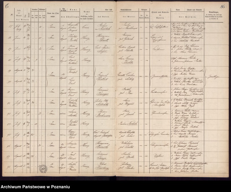 Obraz 12 z jednostki "[Akta urodzeń i chrztów, zgonów, ślubów]"