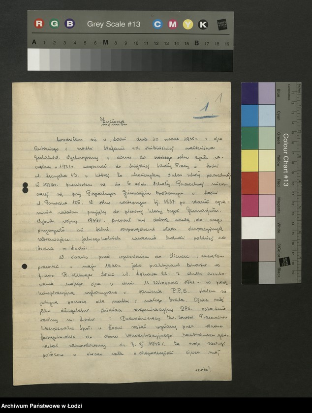 Obraz 2 z jednostki "Życiorysy [działaczy PPS różnych zawodów pełniących funkcje społeczno- polityczne]"