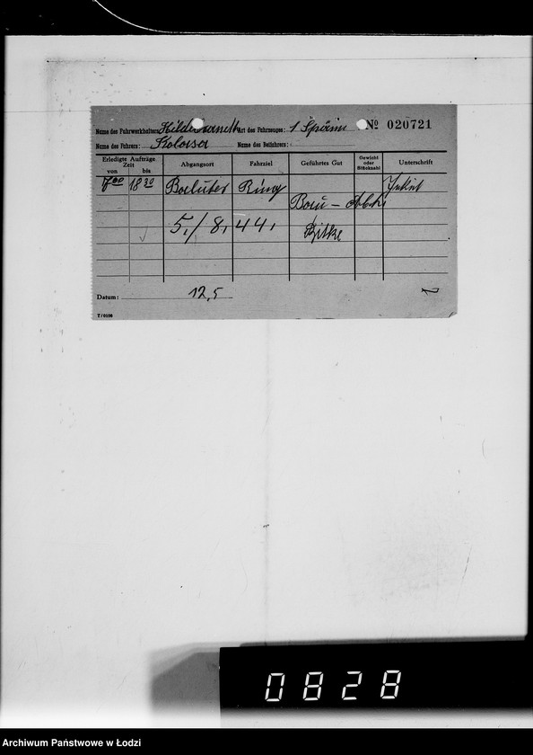 Obraz 11 z jednostki "Adolf Hildebrandt [rachunki za usługi transportowe dla Getta]"