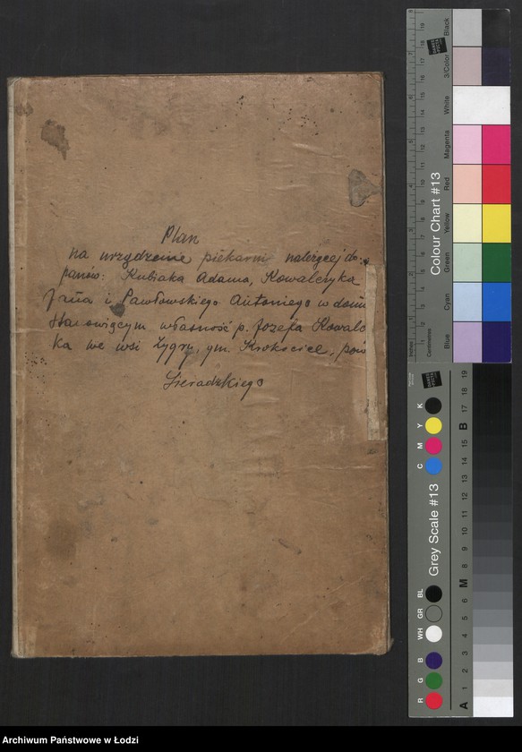 Obraz 2 z jednostki "Plan na urządzenie piekarni należącej do panów: Kubiaka Adama, Kowalczyka Jana i Pawłowskiego Antoniego w domu stanowiącym własność Józefa Kowalczyka we wsi Zygry gmina Krokocice, powiat Sieradzki"