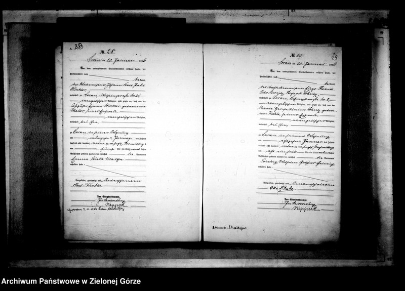 Obraz 19 z jednostki "[Księga akt urodzenia rok 1896-Żary miasto]"