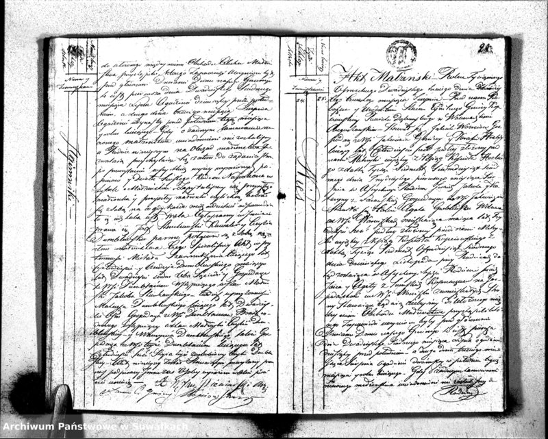 image.from.unit.number "Akta Zaślubionych Stanu Cywilnego Gminy Kopciowskiey na Rok 1823"