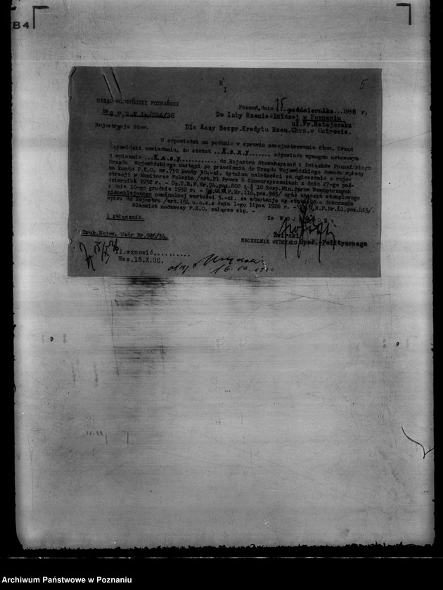 Obraz 9 z jednostki "/ Kasa Bezprocentowego Kredytu Rzemiosła Chrześcijańskiego w Ostrowie/"